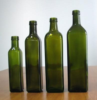 China 250ml 500ml 750ml 1000ml Glass Olive Oil Eco - Friendly Bottle With Metal Plastic Cap for sale