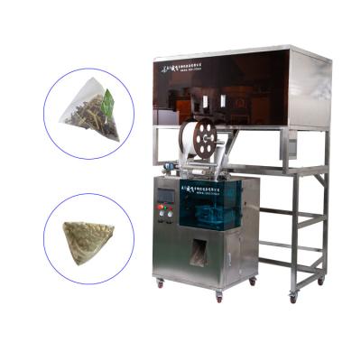 China Full Automatic Food Tea Bag Machine Triangle Packing With Line And Label for sale