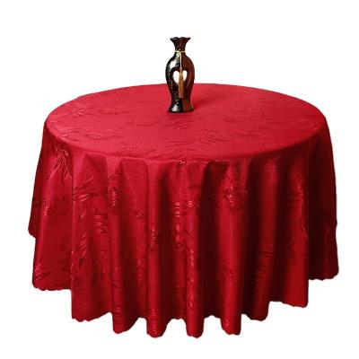 China European pure white wedding table cover new products polyester hotel tail color tablecloth non-slip hot selling custom made round for sale