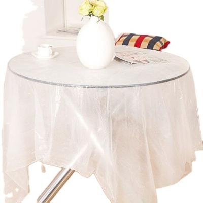 China Oilproof solid color tablecloths kitchen birthday beach party wedding banquet modern disposable plastic PE plastic waterproof table cover for sale