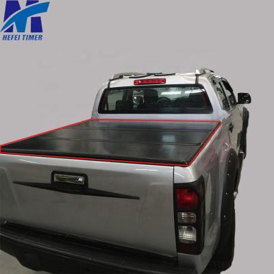 China Sunshade/Waterproof/Shockproof /Dustprooof Truck Cover Bed Heavy Duty Loaded On Included Hard Tri Folding Tonneau Cover For Toyota Tacoma Tundra Hilux Compact Pickup Cover for sale