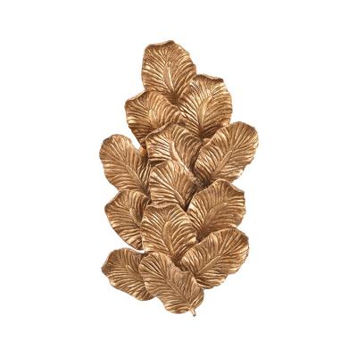 China Home Decorative Indoor Lighting Wall Decor Leaf Shaped Copper Wall Light for sale