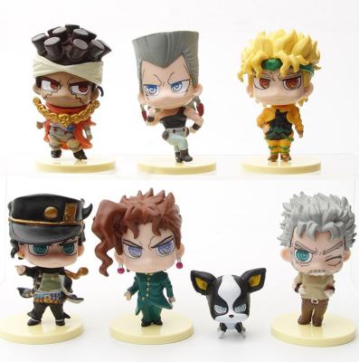 China Toy Factory 7pcs/set anime JoJo's adventure figure toy pvc action 8cm jojos bizarre japanese action number cartoon for sale