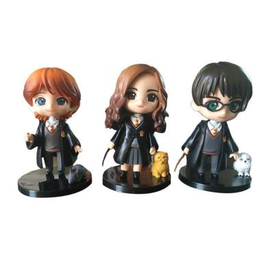 China Toy Factory 3pcs/set Magical Series Cartoon Character Cartoon Hermione Ron Academy Handmade Model Toys for sale