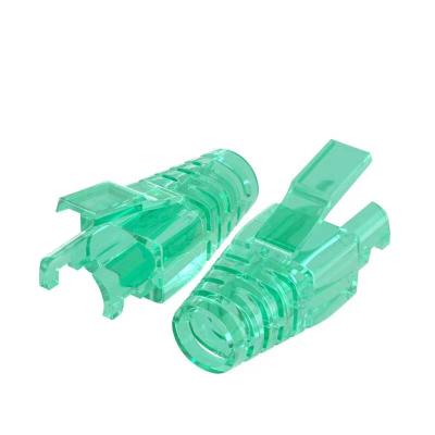 China Clear Socket Crystal Protective Clear Sheath Computer Network Computer Connector CAT5e CAT6 Head PC Hot Shoe Sheath en venta