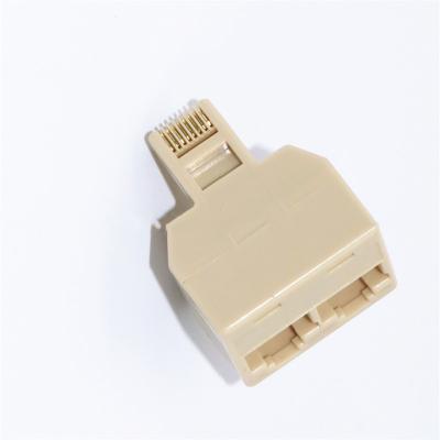 China Power 1 To 2 Ways Connector Male To Female RJ45 Network Cable Ethernet Adapter Splitter en venta