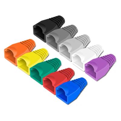 Chine network cat5e cat6 cat7 rubber sheath rj45 multiple connector cable color connector socket rubber boots à vendre