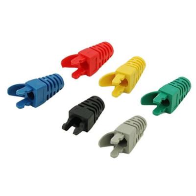 Chine Cat7 Protective Cap Crystal Connector Head Cat6 Rubber Boots High Quality Modular Plug Boots For UTP Or FTP à vendre