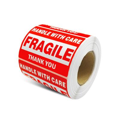 China Wholesale Markedness Transportation Warning Sticker Waterproof Fragile Waterproof Label Adhesive Fragile Sticker for sale