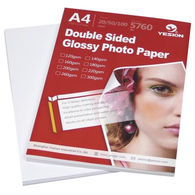 China Pearl YESION best outside selling high gloss inkjet paper double side glossy inkjet photo papers photo inket printing fotograficof a4 de papel for sale