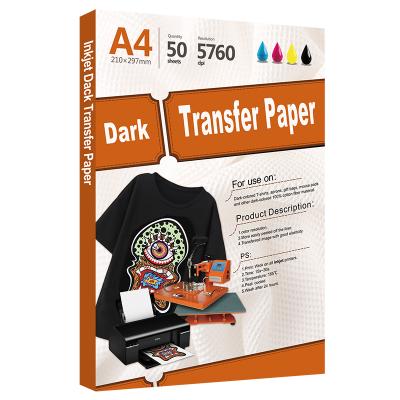 China A4 Apparel T-shirt Heat Transfer Paper Inkjet Dark Heat Transfer Paper for sale