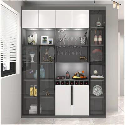 China Durbale Luxury Home Living Room Furniture Bar Wine Display Glass Liquor Bar Cabinet for sale