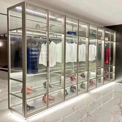 China Luxury Modern Glass Wardrobe Durable Custom Design Wardrobe Cabinet Furniture, Cheap Wardrobe, Glass Door Wardrobe for sale