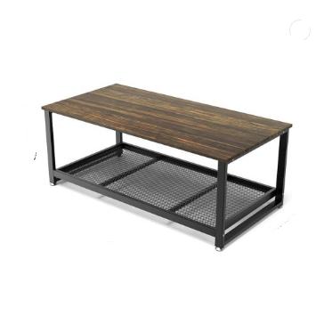 China Customized American Retro Color Wrought Iron Solid Wood Durable Coffee Table for sale