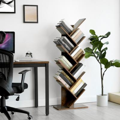 China 360 Ladder Shelf Modern Industrial Luxury Simple Wood Corner Tree Shaped Shelf for sale