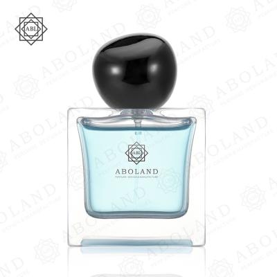 China Wholesale Personal Care Perfume Bottle Best Quality 50ml Simple Style With Black Plastic Lid for sale