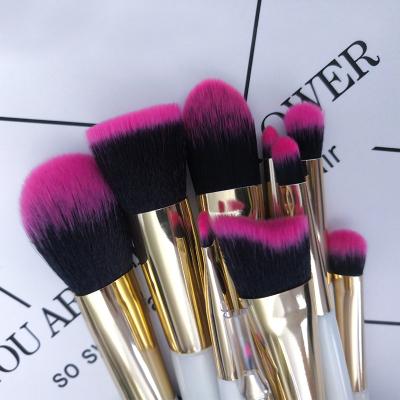 China Angular Blush Custom High Quality Cosmetic Brush 14Pcs Xiguangfeng Wooden Handle Base Powder Blush Makeup Brush Set for sale