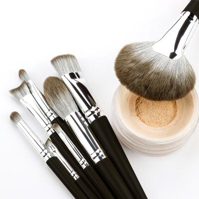 China Angular Blush 12 Pcs Black Rose Gold Vegan High Quality Portable Eyebrow Make Up Brushes for sale