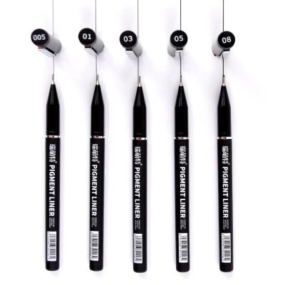 China Art Sketch Professional Fineliner Pen Set Fine Liner Dye Liner Pen Drafting Art Dye Pen 1.2g Fineliner Drawing Sketched Black for sale