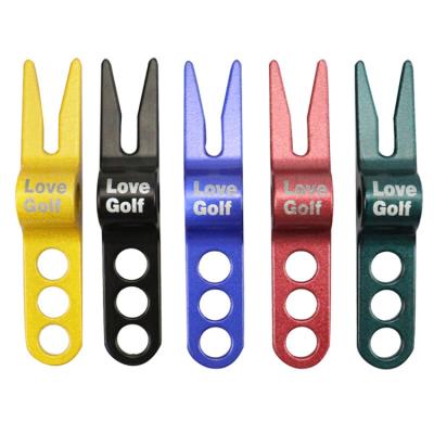 China Wholesale Custom Color Golf Accessory and Logo Filled Repair Metal Golf Digging Tool Golf Digging Tool for sale