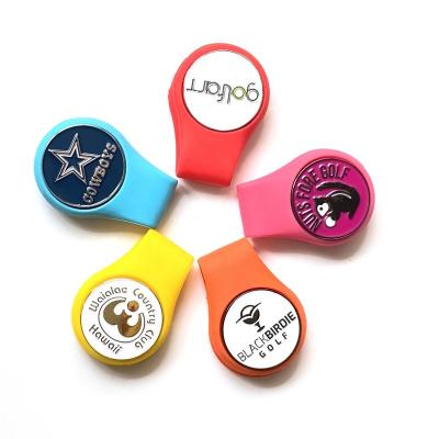 China China Stylish Strong Magnetic Silicone Golf Cap Clip Ball Marker for sale