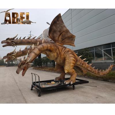 China Life-size life-size realistic animatronic western dragon simulated model waterproof animatronic for sale