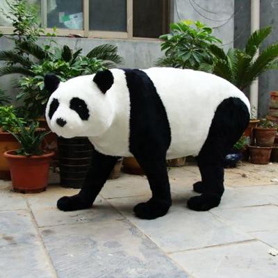 China Realistic Playground Equipment Statue Artificial Realistic Animatronic Animal Panda for sale