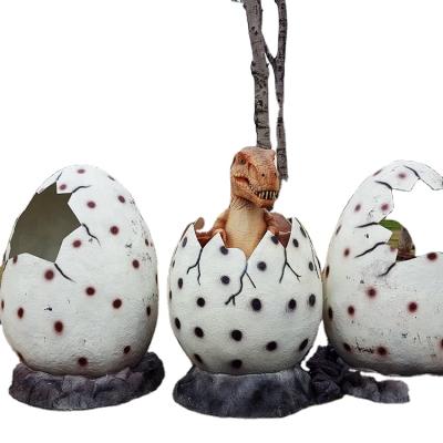 China Science exhibition amusement park fiberglass animatronic artificial dinosaur eggs for photo for sale