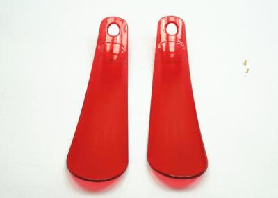 China Custom Red Plastic Shoe Horn , Easy Wear Shoe Spoon With 1 Year Warranty for sale