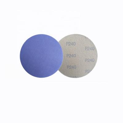 China Metal 5 Inch Purple Ceramic Hook and Loop Sanding Disc for sale