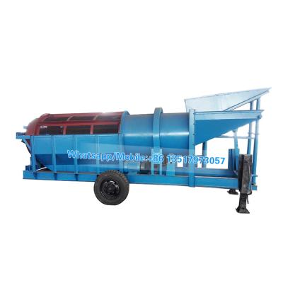 China Alluvial ore gold diamond chrome manganese ore washing scrubber trommel machine for sale