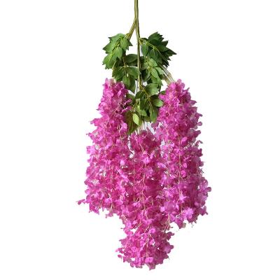 China Environmental Friendly Wholesale Colorful Lilac Wedding Flowers 6 Leaves In A Pack Of 12 Artificial Flower for sale