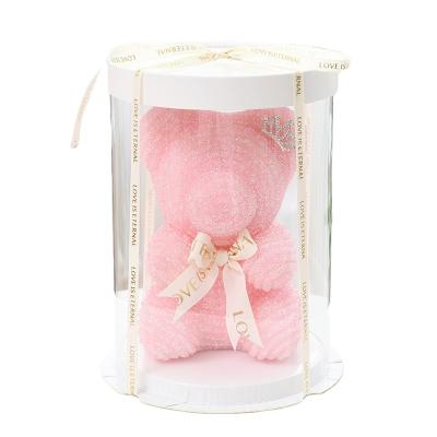 China Flower 25cm Crystal Diamond Bears With Giftbox Rose Teddy Bears Valentine's Gifts For Women Wedding Mother's Day Decoration for sale