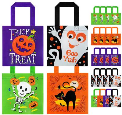 China OEM Cheap Eco Friendly Halloween PP Woven Tote Gift Custom Handle Non Hand Party Bags for sale