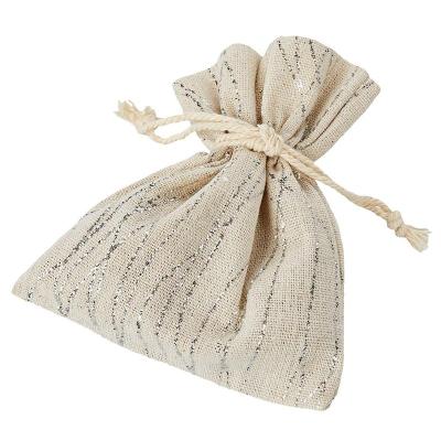 China Eco-friendly and economical wholesale small muslin tea gift jewelry cotton ribbon drawstring bag with suction string for sale