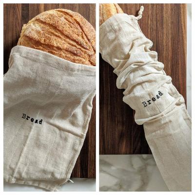 China Wholesale Reusable Storage Canvas Drawstring Cotton Loaf Bag for sale