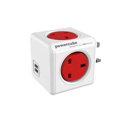 China Allocacoc French Type 4 British Socket In Office Residential / Multipurpose Wholesale Waterproof Cube Power Extension Cube Outlet for sale