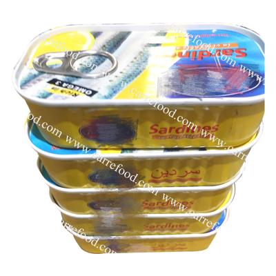 China Canned sardines in oil with 125g for sale