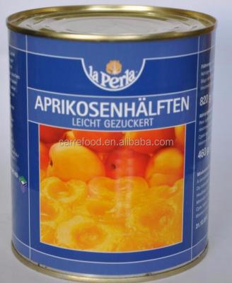 China Canned Apricot Per 850ml Canned Halves Choice In Light Syrup for sale