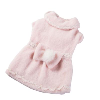 China Sustainable High Quality Comfortable Soft Pink Fleece Dog Overalls Winter Dog Clothes Coat for sale