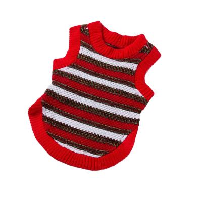 China Wholesale Sustainable Christmas Dog Sweater Doggy Winter Coat Knitted Pet Clothes Sweatsuit Christmas Red Middle for sale