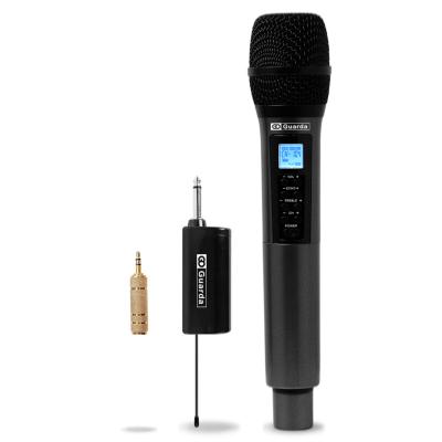 China USB Microphone Handheld Dynamic UHF Wireless Microphone with Echo Treble and Volume Control for Karaoke Speech for sale