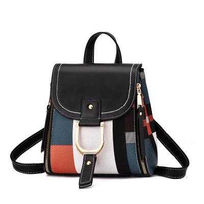 China With USB 2021 Casual Korean Girls Backpack Travel Shoulder Bags Women Soft Leather Handbags for sale