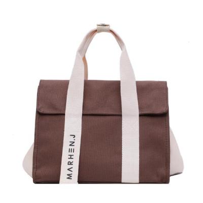 China 2021 100% Japans Eco-Friendly Style Custom Logo Solid Cotton Girls Shoulder Bag Tote for sale