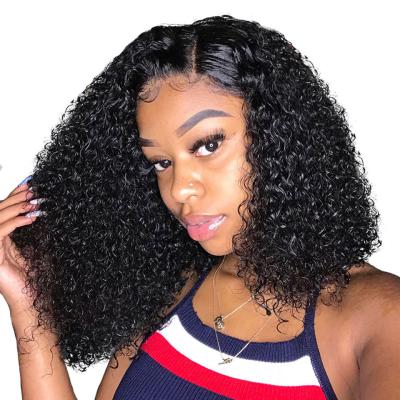 China Cute Brazilian Curly Lace Closure Kinky Curly Wigs 13X4 Lace Front Human Hair Wigs Lace Front Kinky Curly Wigs For Women for sale