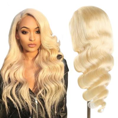 China Body Wave Brazilian 613 Blonde Lace Front Wig Human Hair 32 34 Inch Virgin Hair 613 Hair Lace Frontal Wigs For Black Women for sale