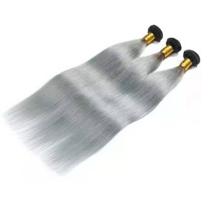 China Straight Hair 10a Grade Cuticle Aligned Raw Ombre 1B Gray Blonde 100% Virgin Brazilian Straight Human Hair BundlesWholesale Bundle Hair Seller for sale