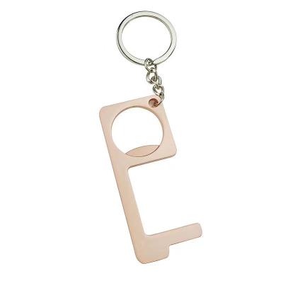 China Metal Key Chain Gate Opener Key Chain Clean Non-contact Multifunctional Non-contact Tool for sale