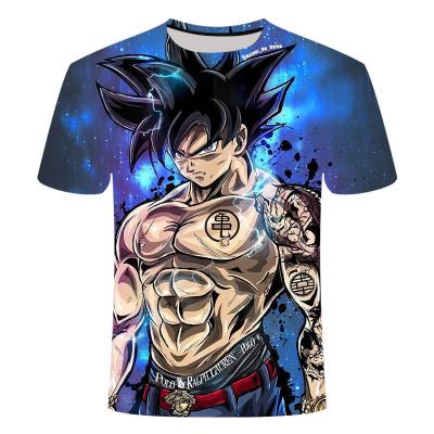 China Anti-Wrinkle Amazon Hot Sale Plus Size Men's T-shirts Bulk T-shirts Digital Printing Anime T-shirt Graphic Tees for sale