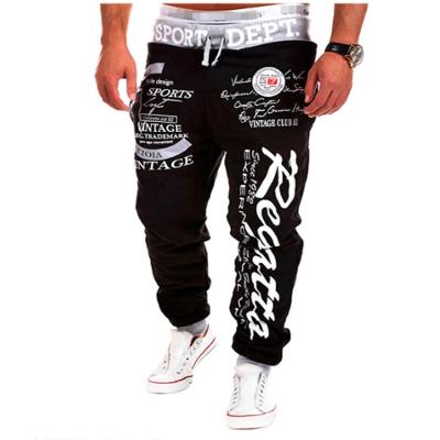 China 2021 New Men's Drawstring Waist Hip Hop Letter Printing Breathable Elastic Sweatpants for sale